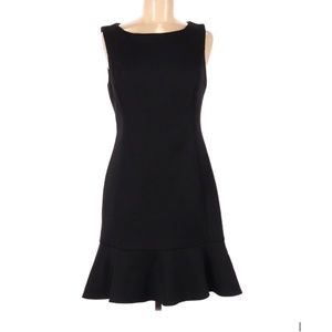 Betsey Johnson Black Quilted Ruffle Dress